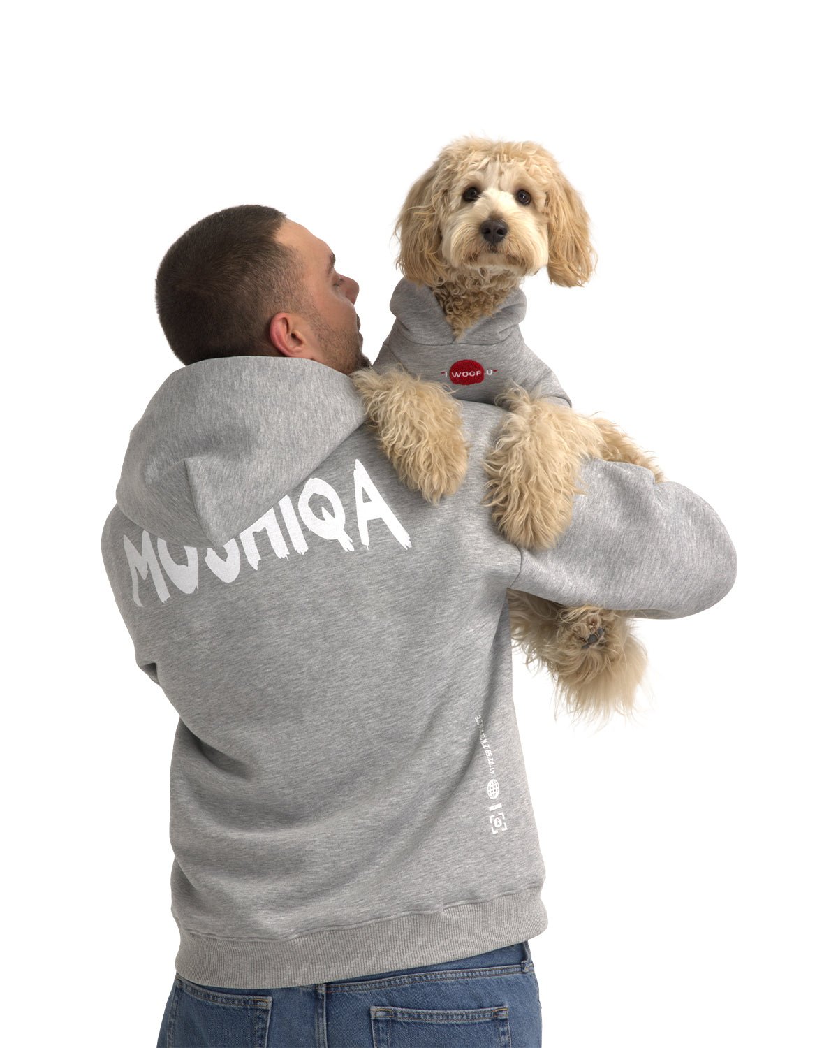 I Woof U Grey Human Jacket