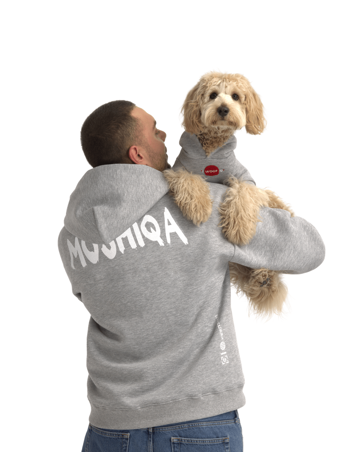 I Woof U Grey Pet Hoodie