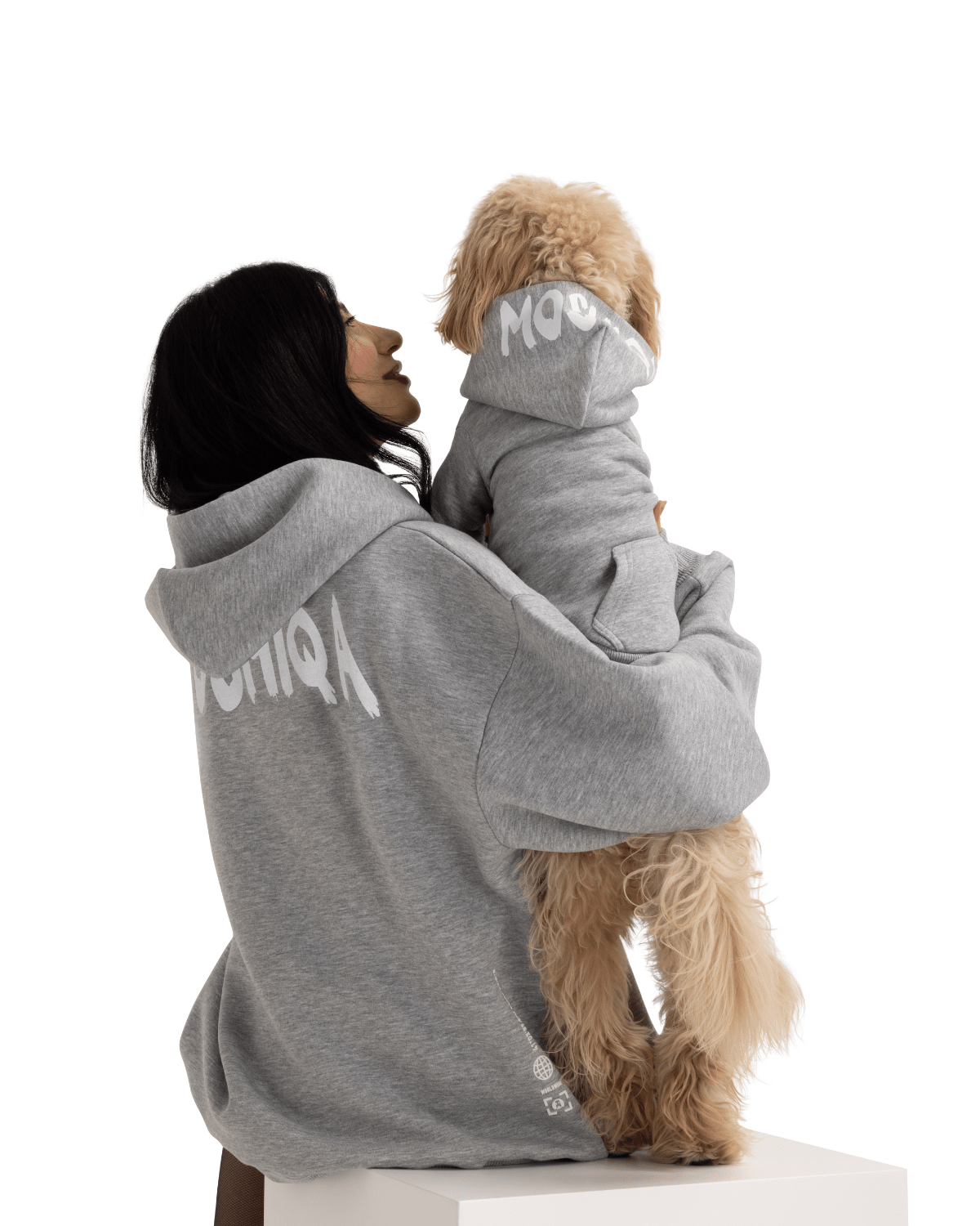 I Woof U Grey Pet Hoodie